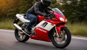 cagiva mito 125 sur une route