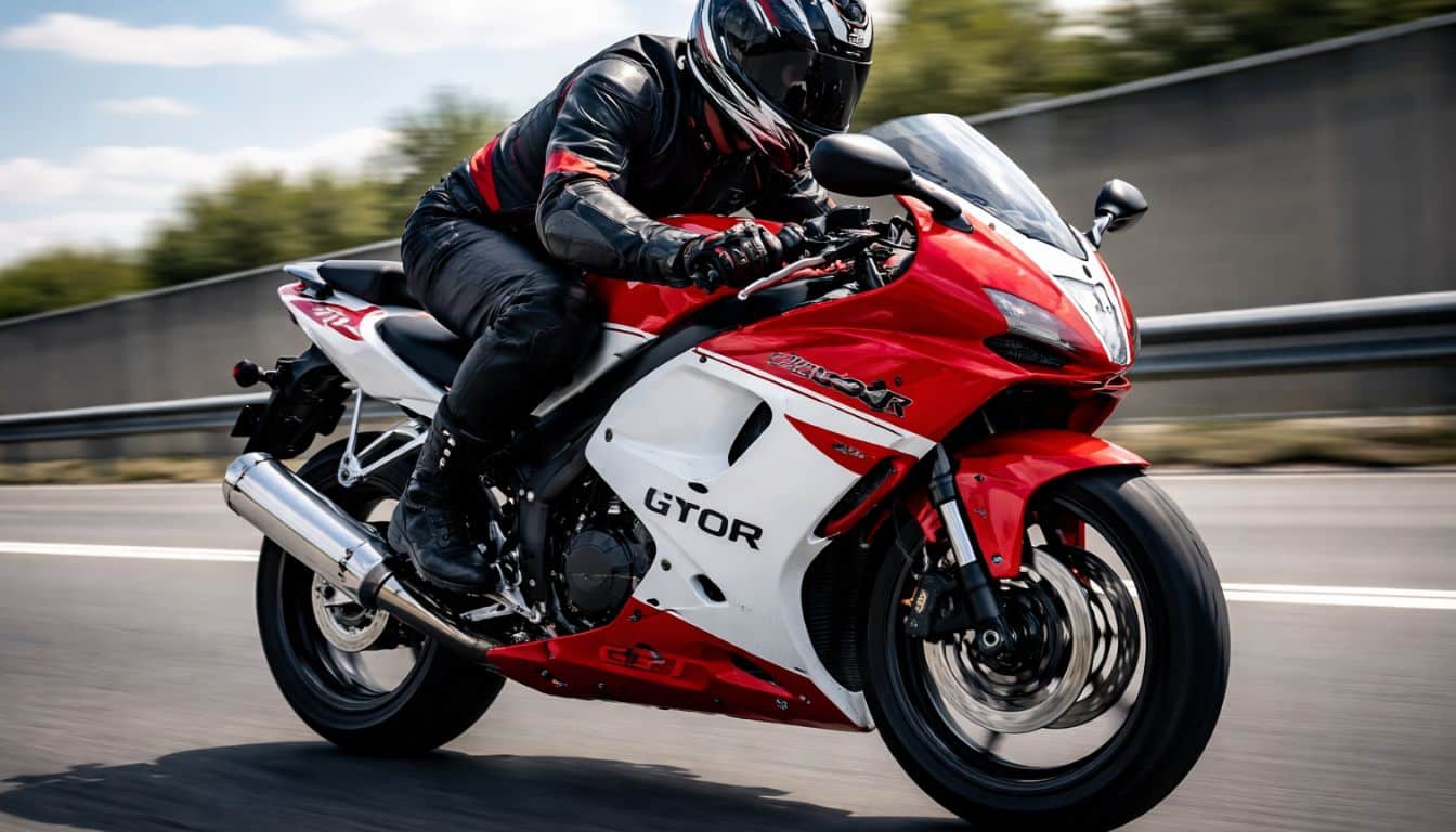 hyosung gtr 125 sur une auto route