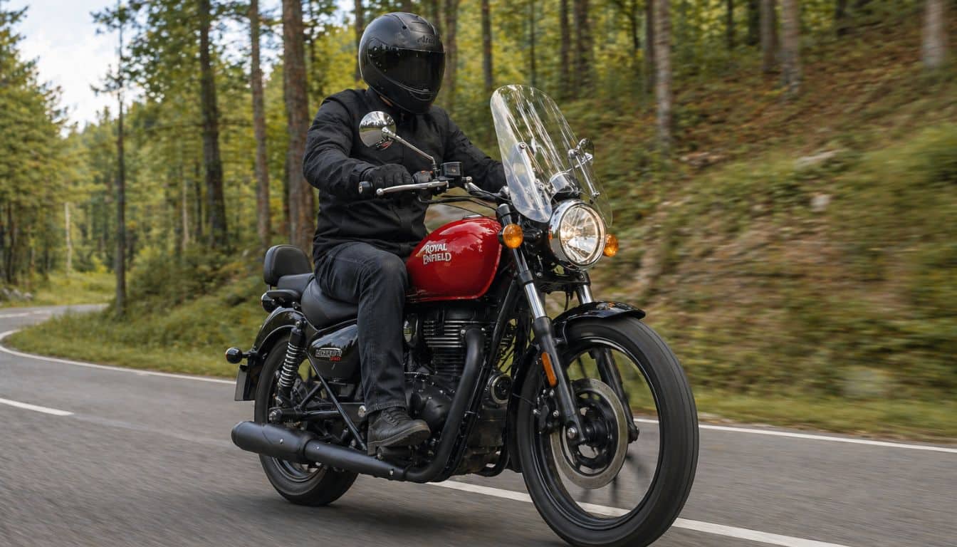 royal enfield meteor 350 sur une route